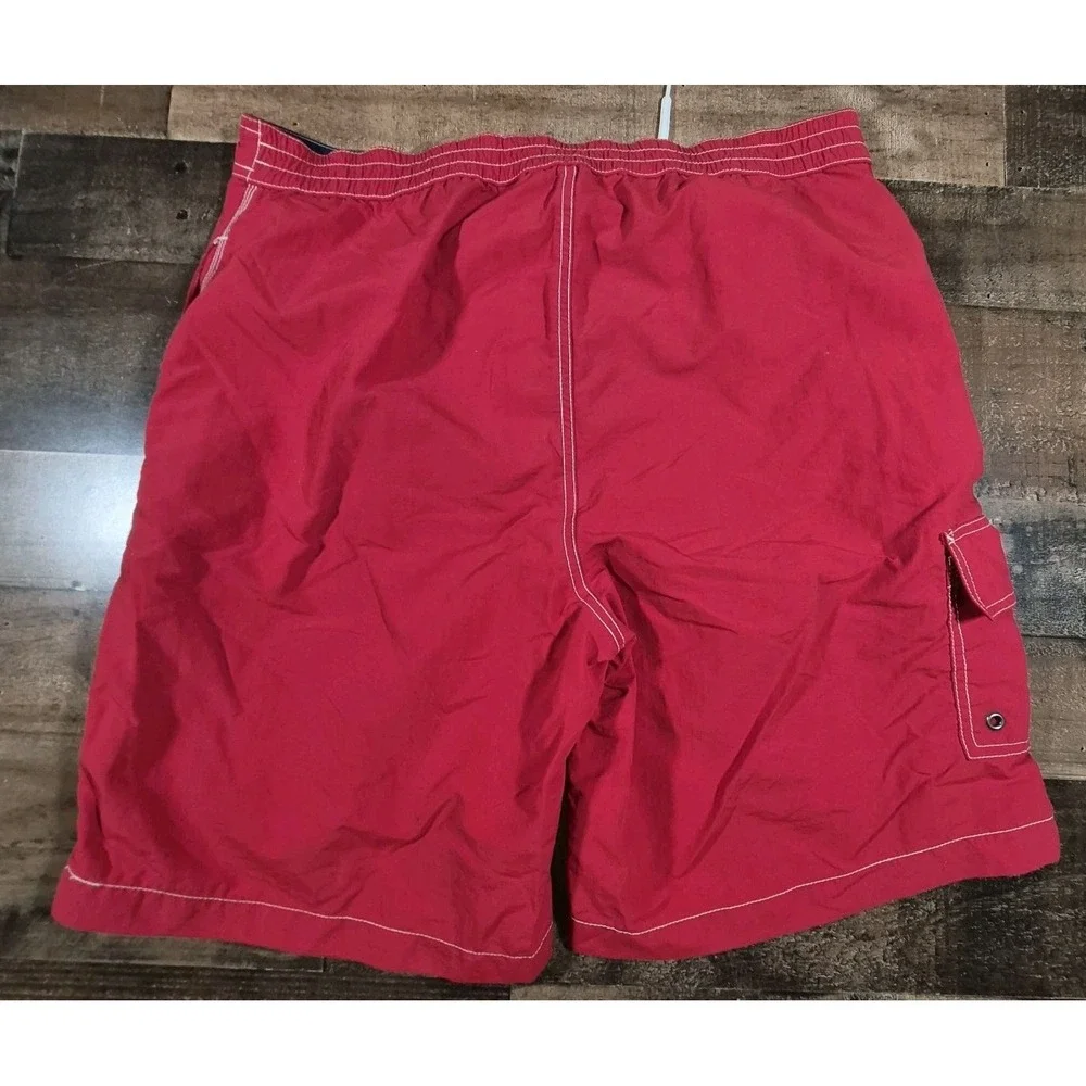 Polo Ralph Lauren Board Swim Trunks Men's Medium Red Blue Pony 90's Y2K 2000's
